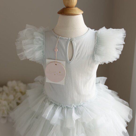 Tutu Du Monde Dress Mist Green Tulle Chroma Flower Girl Party Portrait NWT - Picture 5 of 6